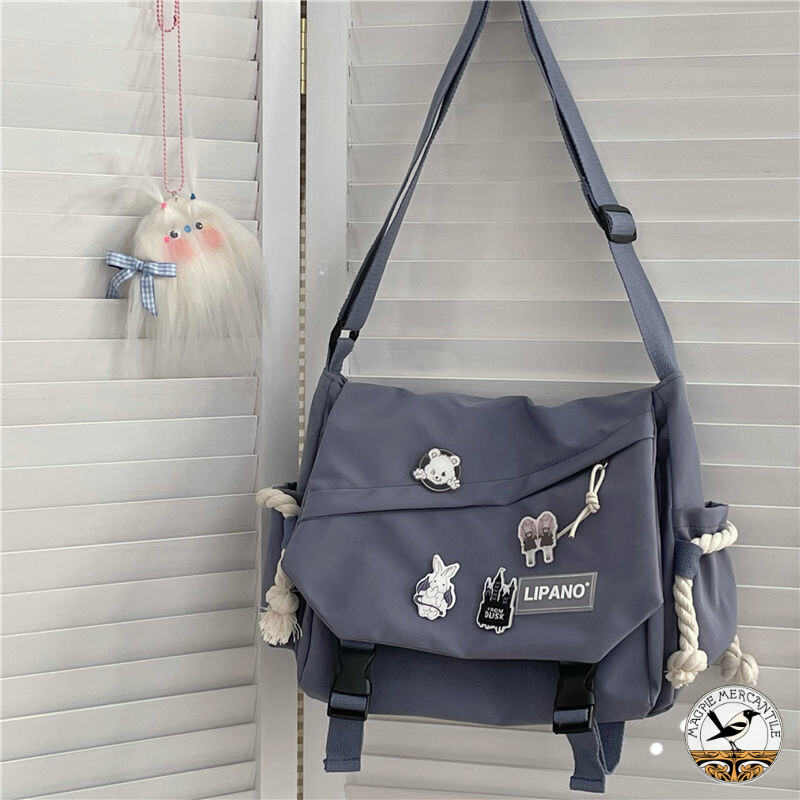 Water-resistant Nylon Messenger Bag