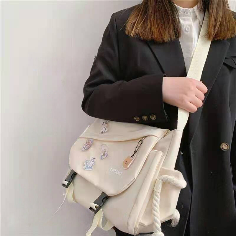 Water-resistant Nylon Messenger Bag