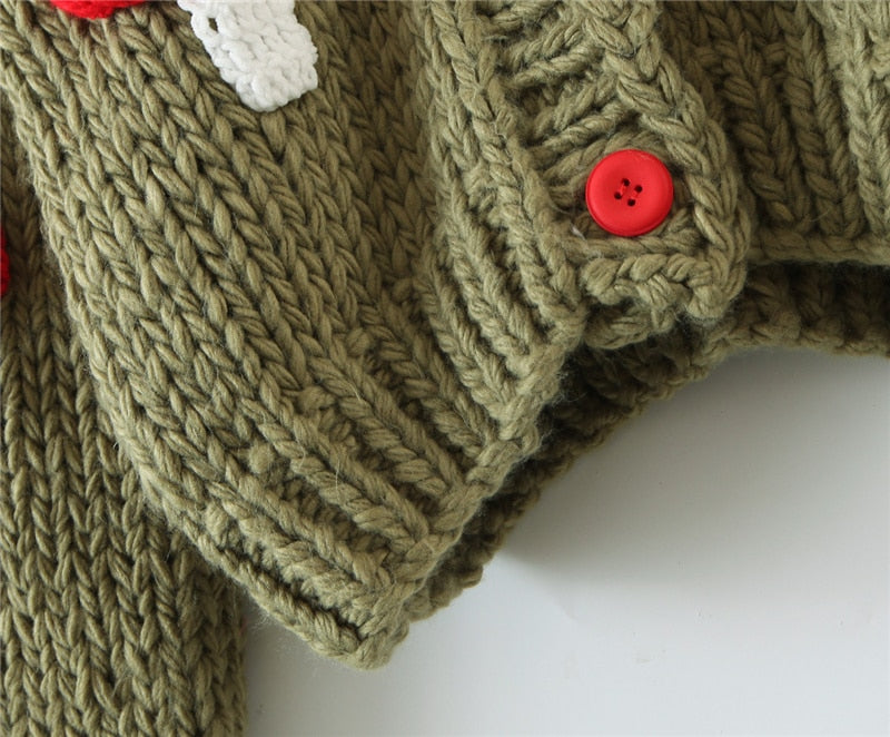 Handmade Mushroom Cardigan Sweater