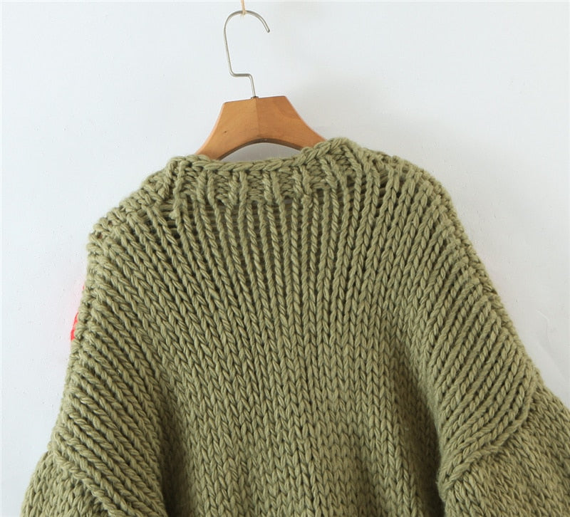 Handmade Mushroom Cardigan Sweater