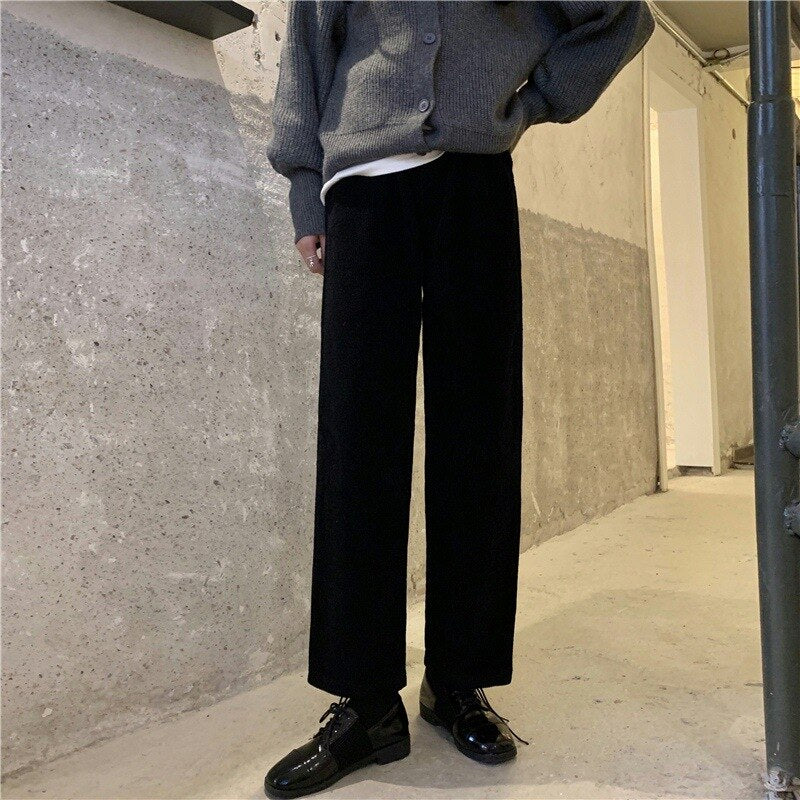Wide Leg Corduroy Trousers