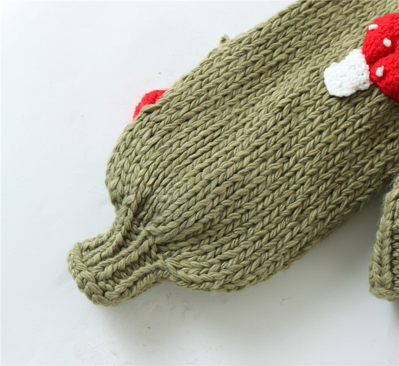 Handmade Mushroom Cardigan Sweater