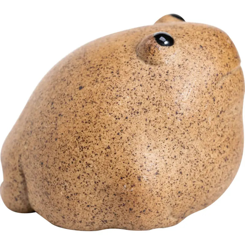 Coarse Pottery Big Eyes Lucky Frog Tea Pet