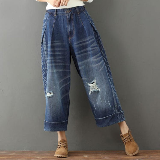 Vintage Denim 3/4 Pants