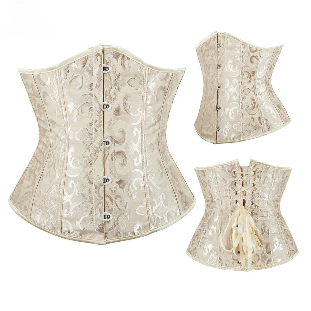 Jacquard Design Boned Corset